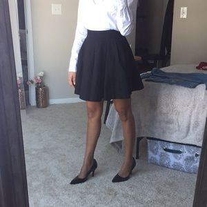 Black pleated skirt